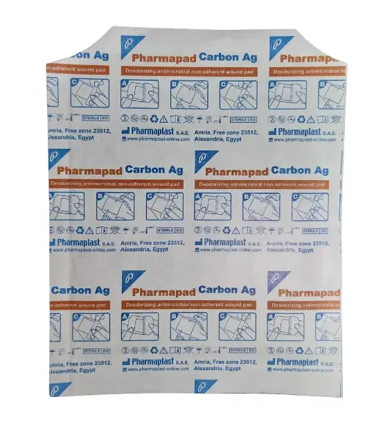 Apósito Antimicrobiano Pharmapad Carbón Silver 10 x 10 cm con Carbón Activado y Plata