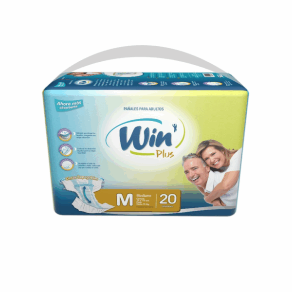 Win Plus Pañal Adulto Talla M x 20 unidades