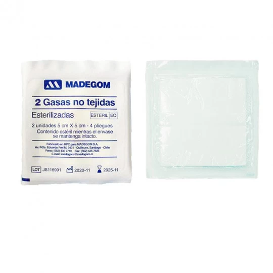 Gasas Estériles No Tejidas 5 x 5 cm Caja 50 Unidades | Alta Absorción para Curaciones y Heridas - Imagen 2