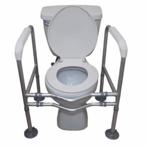 Marco de Seguridad para Baño WC con Apoyo de Piso – Ajustable y Antideslizante