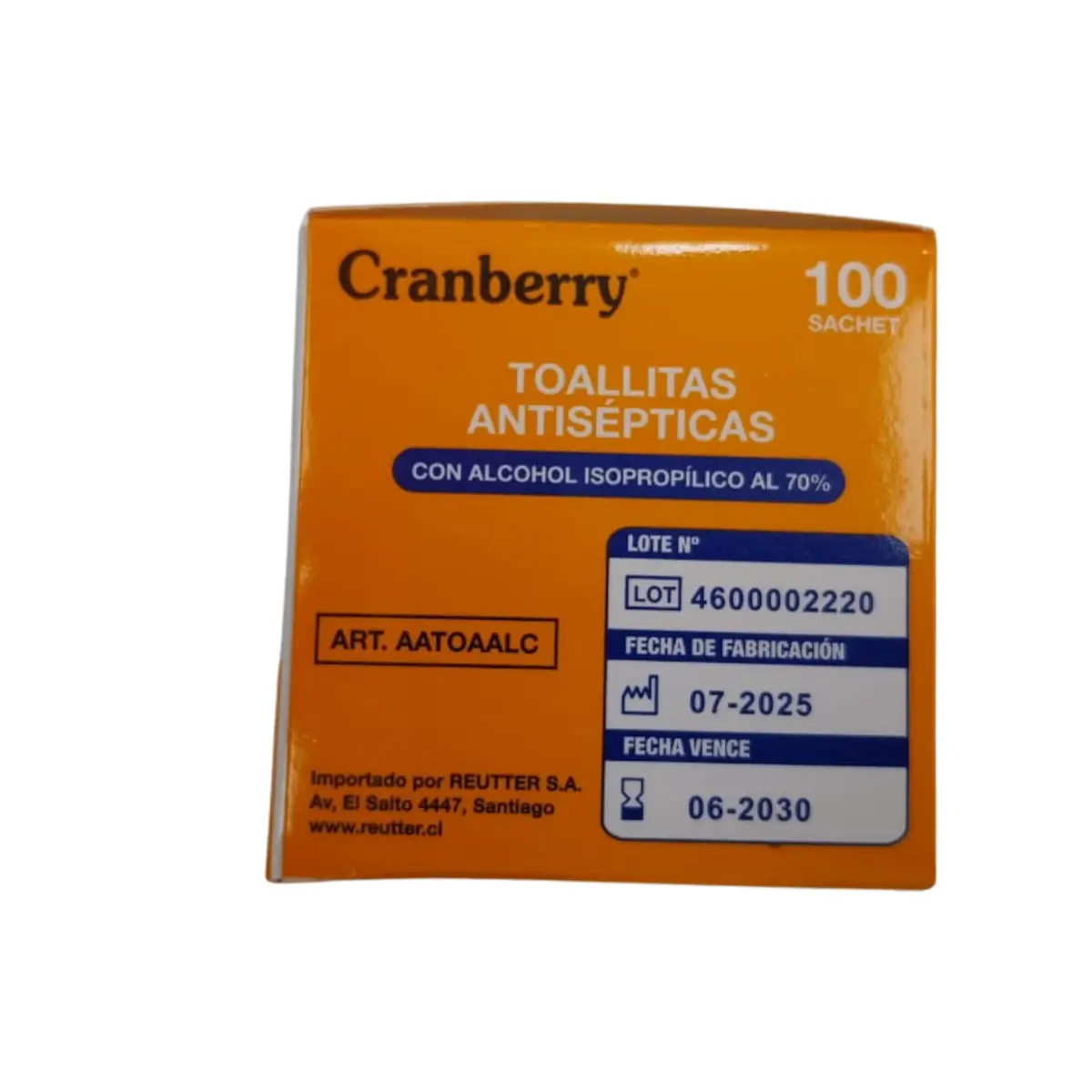 Alcohol Pads Cranberry | Toallitas Antisépticas con Alcohol 70% – 100 Unidades - Imagen 2