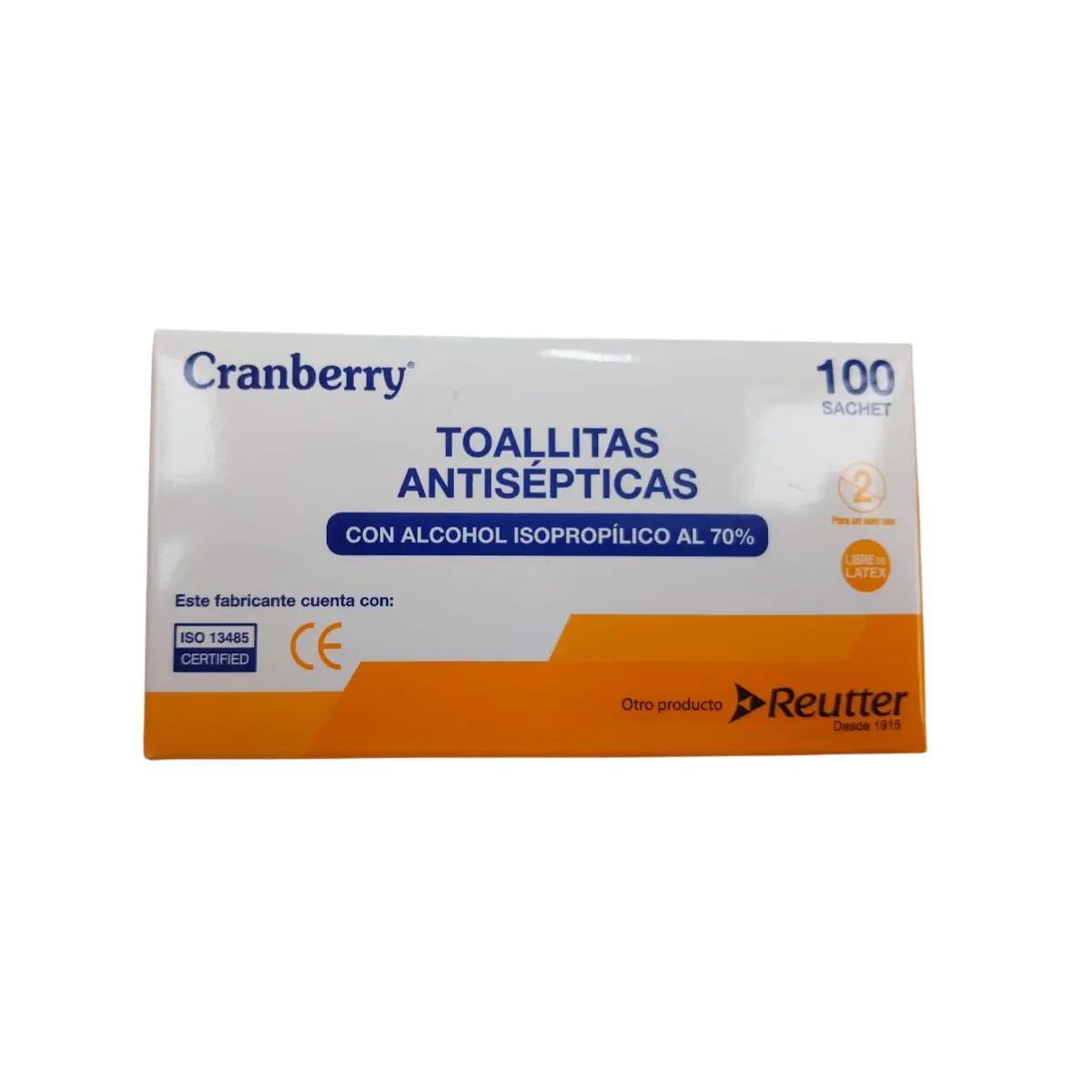 Alcohol Pads Cranberry | Toallitas Antisépticas con Alcohol 70% – 100 Unidades