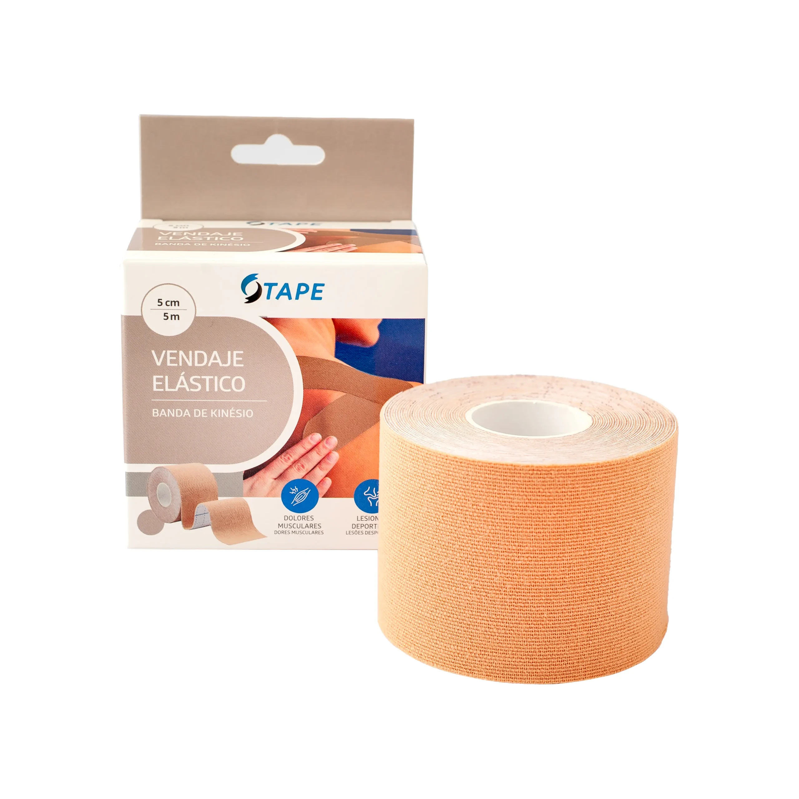 Tape Kinesiológico 5 cm x 5 m – Vendaje Elasticado con Adhesivo Alemán - Imagen 4