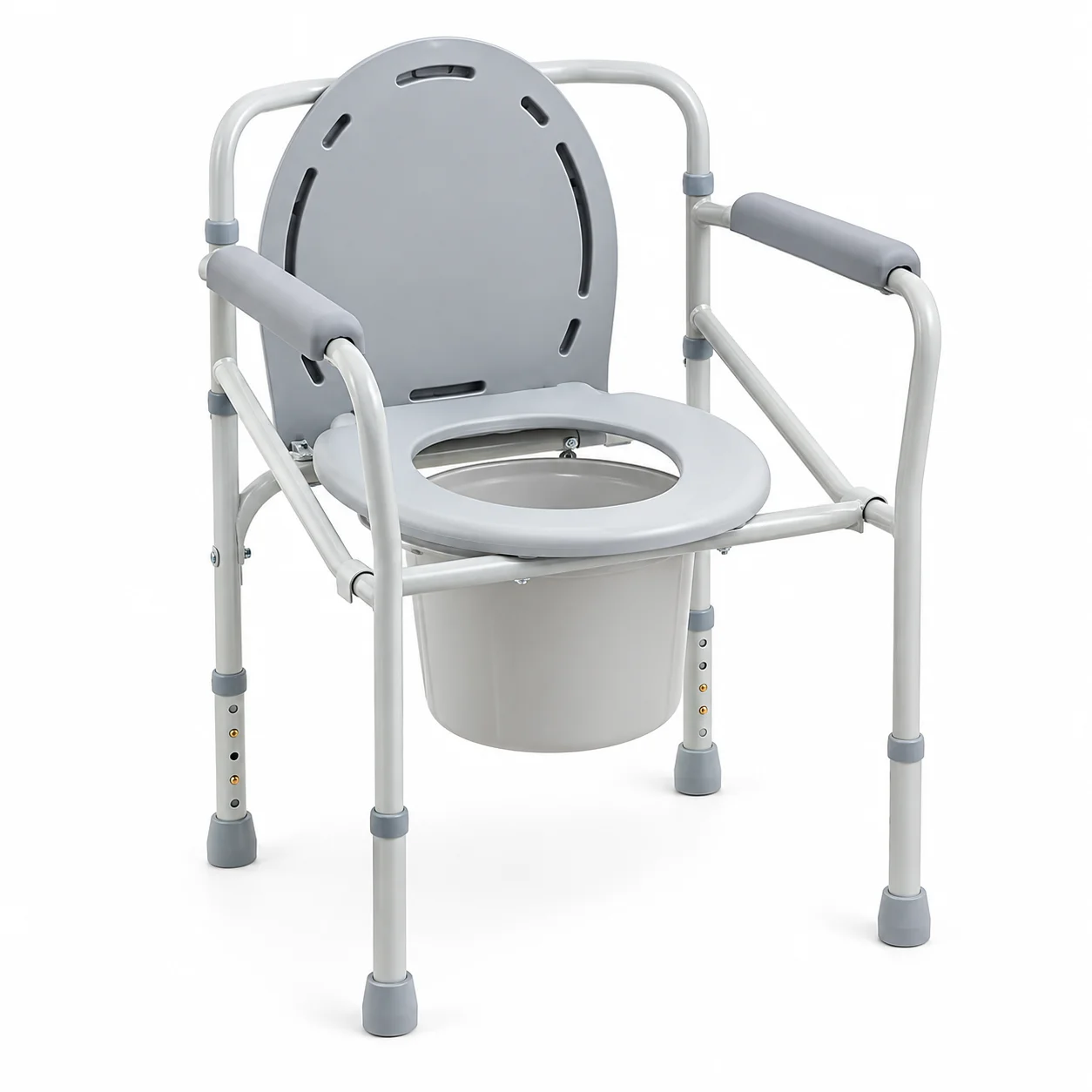 Baño portátil plegable para adulto mayor con balde