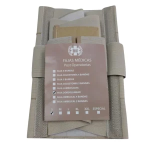 Faja Dorsolumbar 4 Bandas Doble Ajuste Beige – Soporte Lumbar y Postural Hecha en Chile