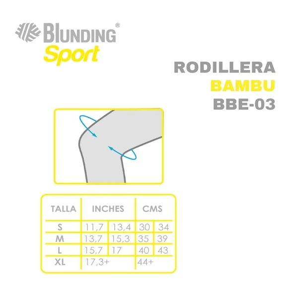 Rodillera de Bambú Blunding Sport – Soporte, Compresión y Confort Natural - Imagen 3