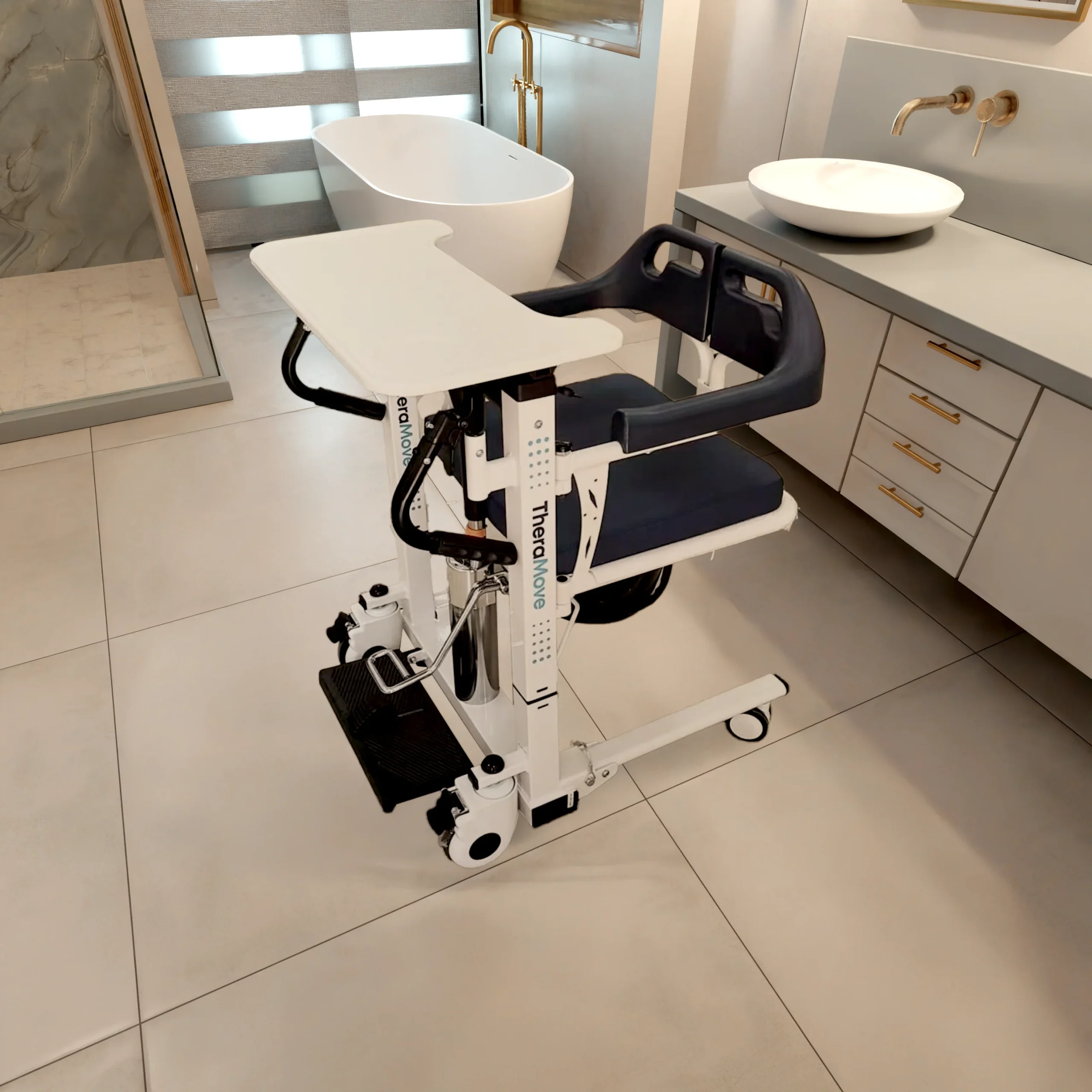 TheraMove TM995 | Silla Multifuncional de Transferencia Hidráulica para Pacientes - Imagen 2