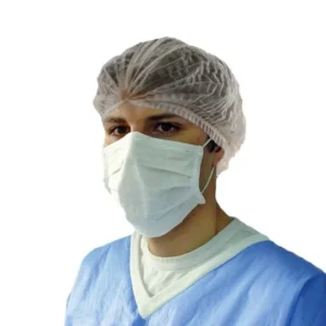Cofia de Enfermera Blanca Desechable 100 unidades | Gorro Clínico de Protección e Higiene
