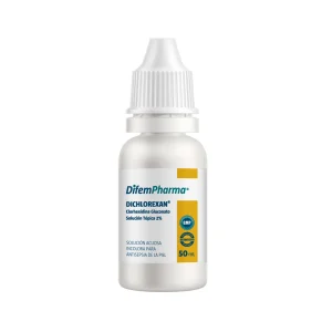 Dichlorexan Solución Tópica Incolora 2% 50 ml | Clorhexidina Antiséptica para Curación de Heridas
