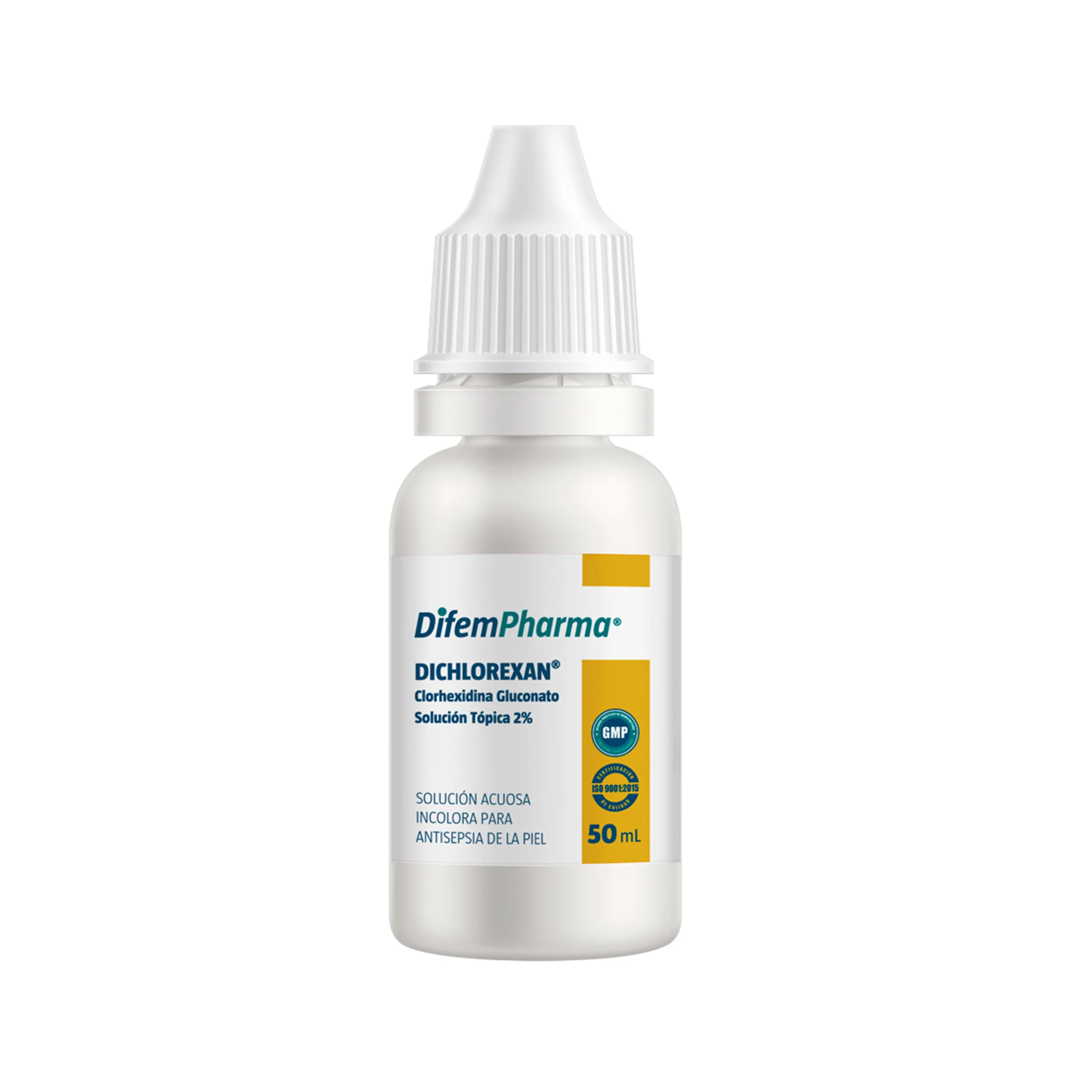 Dichlorexan Solución Tópica Incolora 2% 50 ml | Clorhexidina Antiséptica para Curación de Heridas