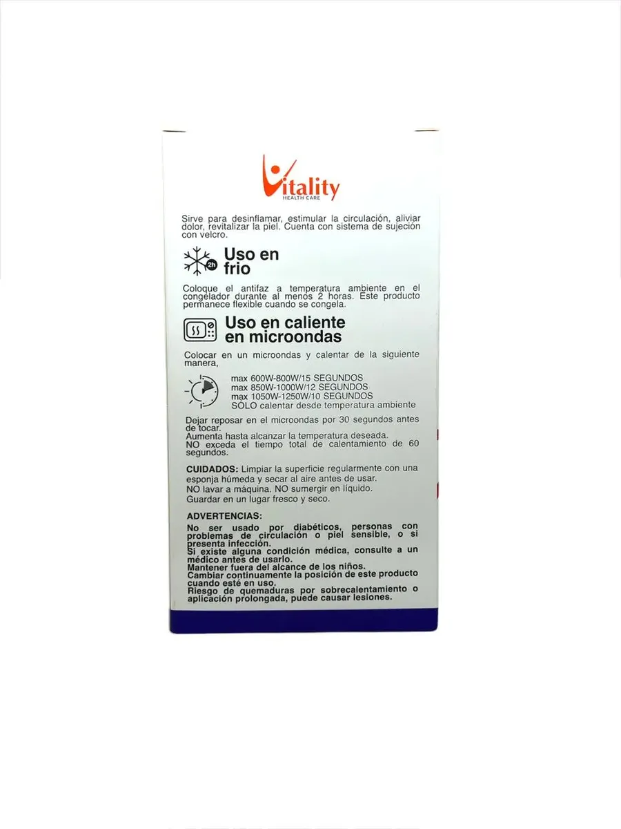 Compresa Frío Calor Vitality 12,7 x 17,8 cm – Bolsa de Gel Reutilizable para Alivio del Dolor e Inflamación - Imagen 4