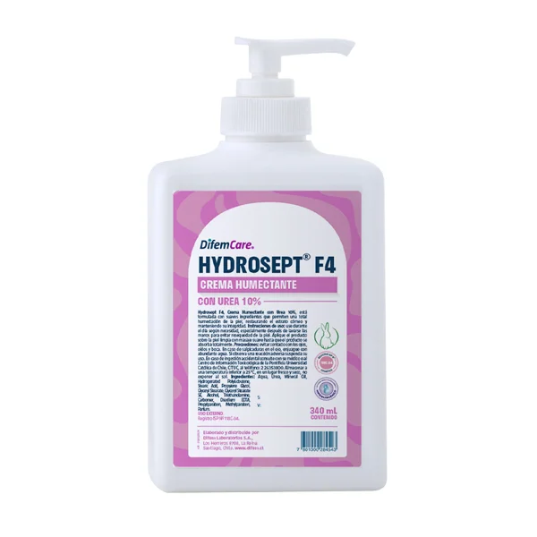 Crema F4 Hydrosept con Urea 10% 340 ml | Hidratación Intensiva para Piel Seca y Agrietada