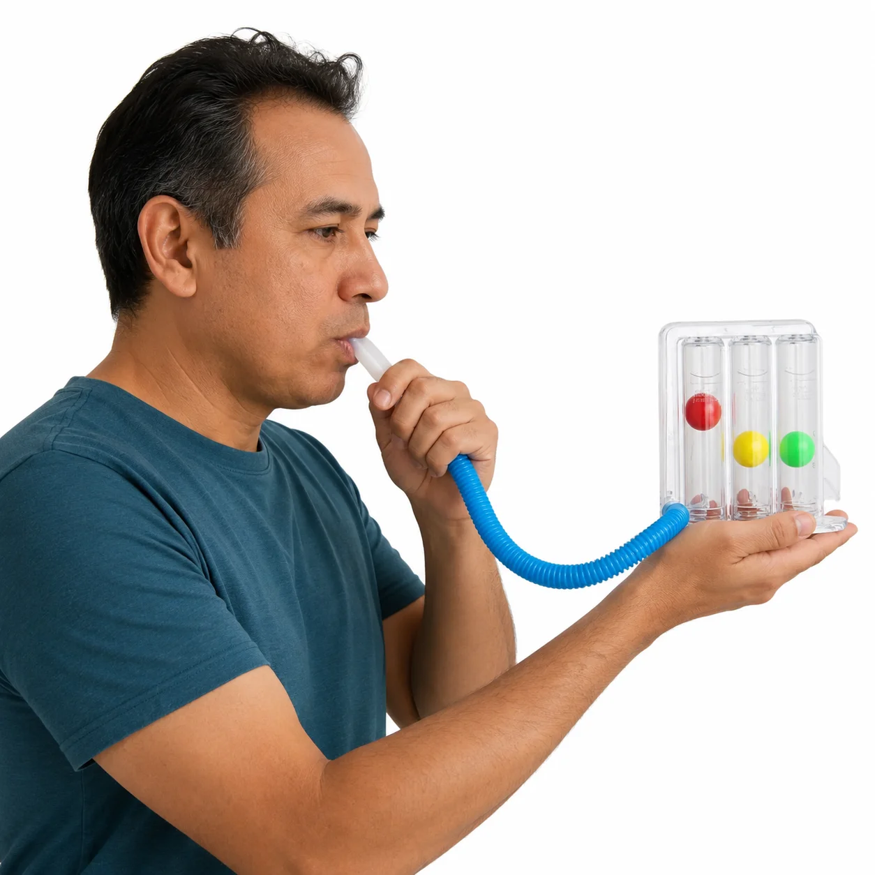 Ejercitador Pulmonar Triflo Vitality | Incentivador Respiratorio de 3 Bolas para Rehabilitación - Imagen 2