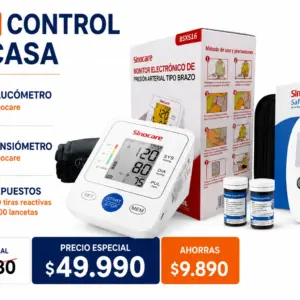 Pack Sinocare: Glucómetro + Tensiómetro + Repuestos