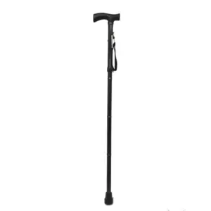 Bastón Plegable Negro de Aluminio – Regulable y Liviano